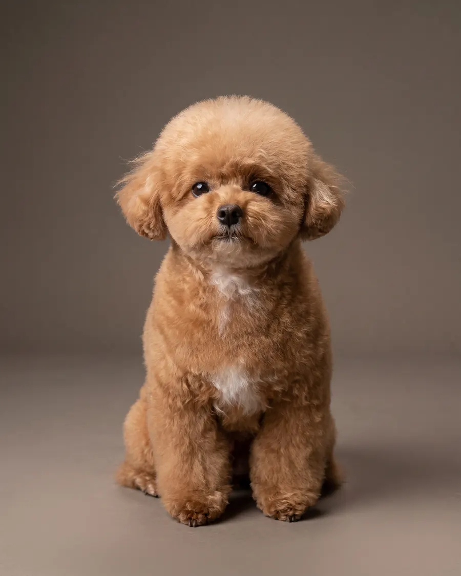 Toy Pudel, apricot, Teddy Cut