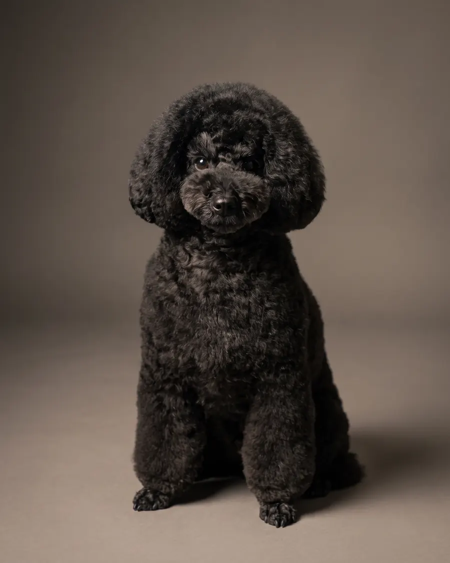 Toy Pudel, schwarz, Teddy Cut